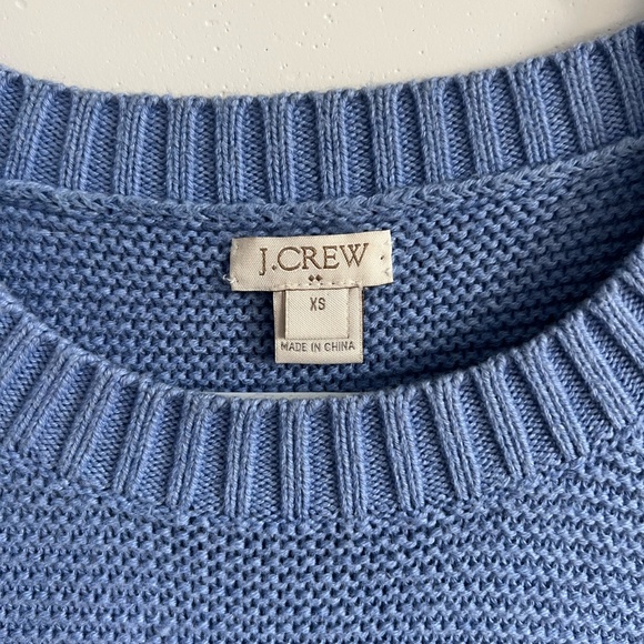 J.Crew Blue Cotton Wool Blend Sweater Size XS Excellent Condition - Picture 4 of 6